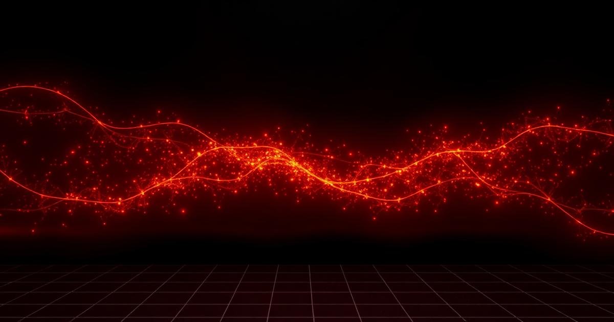 Render 3D de um mapa de calor laranja sobre uma grade escura representando cliques e rolagem em uma página