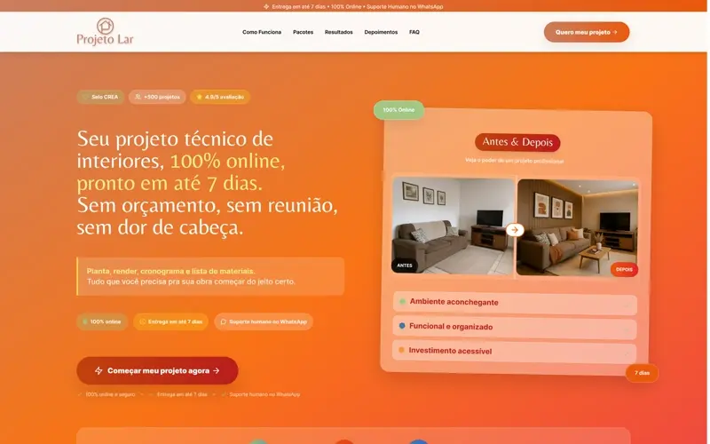 Projeto Lar: Service storefront · Home design projects